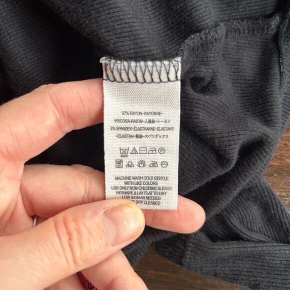 We The Free XS Black Oversized Long Sleeve Blouse - Picture 4 of 6